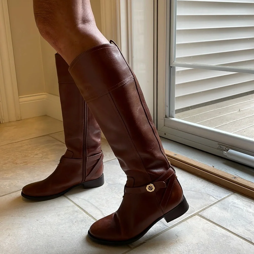 Tory Burch Brown Riding Boots - Picture 1 of 6